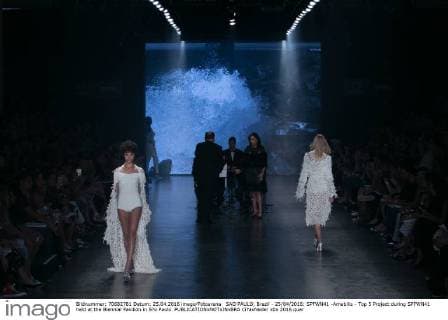 SAO PAULO, Brazil - 25 04 2016: SPFWN41 -Amabilis - Top 5 Project during SPFWN41 held at the Biennial Pavilion in S?o Paulo.  Ci?axNeder
