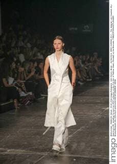 SAO PAULO, Brazil - 25 04 2016: SPFW SUMMER 2017 - The designer Luiz Claudio& 39;s Apartment 03, parading his summer 2017 collection on the first day of Fashion Week, Monda5) at the Biennale.  BrunaxMarques