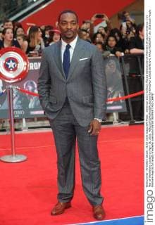 American actor Anthony Mackie attends the UK Premiere of Captain America: Civil War at Westfield in London on April 26, 2016.  LON20160426241 PAULxTREADWAY
