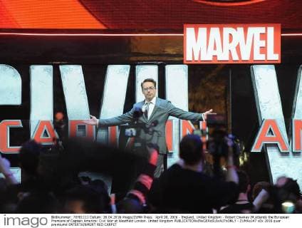 April 26, 2016 - England, United Kingdom - Robert Downey JR.attends the European Premiere of Captain America: Civil War at Westfield London. United Kingdom - ZUMAs147