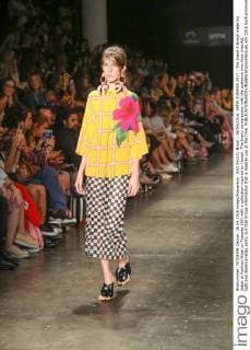 SAO PAULO, Brazil - 26 04 2016: SPFW SUMMER 2017 - The brand A.Brand made his debut at Fashion Week on Tuesday (26) with a collection inspired by Hawaii. The brand conversation with the audience who likes cheerful, light and desencanadas parts, but that brings information that is legal to use at the time.  BrunaxMarques
