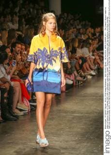 SAO PAULO, Brazil - 26 04 2016: SPFW SUMMER 2017 - The brand A.Brand made his debut at Fashion Week on Tuesday (26) with a collection inspired by Hawaii. The brand conversation with the audience who likes cheerful, light and desencanadas parts, but that brings information that is legal to use at the time.  BrunaxMarques
