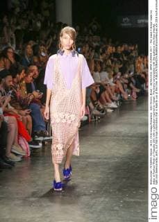 SAO PAULO, Brazil - 26 04 2016: SPFW SUMMER 2017 - The brand A.Brand made his debut at Fashion Week on Tuesday (26) with a collection inspired by Hawaii. The brand conversation with the audience who likes cheerful, light and desencanadas parts, but that brings information that is legal to use at the time.  BrunaxMarques