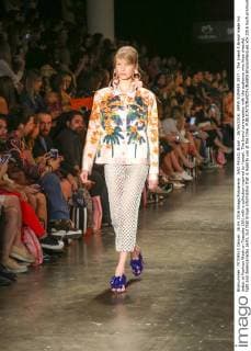 SAO PAULO, Brazil - 26 04 2016: SPFW SUMMER 2017 - The brand A.Brand made his debut at Fashion Week on Tuesday (26) with a collection inspired by Hawaii. The brand conversation with the audience who likes cheerful, light and desencanadas parts, but that brings information that is legal to use at the time.  BrunaxMarques
