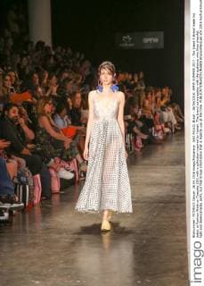 SAO PAULO, Brazil - 26 04 2016: SPFW SUMMER 2017 - The brand A.Brand made his debut at Fashion Week on Tuesday (26) with a collection inspired by Hawaii. The brand conversation with the audience who likes cheerful, light and desencanadas parts, but that brings information that is legal to use at the time.  BrunaxMarques