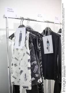 SAO PAULO, Brazil - 04 26 2016: SPFW SUMMER 2017 - Araras clothes and accessories backstage Karl Lagerfeld show for Riachuelo in SPFW on Tuesday (26).  BrunaxMarques