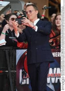 British actor Paul Bettany attending the European premiere of Captain America: Civil War at Westfield Shopping Centre in London. APRIL 26th 2016  PTYx161145