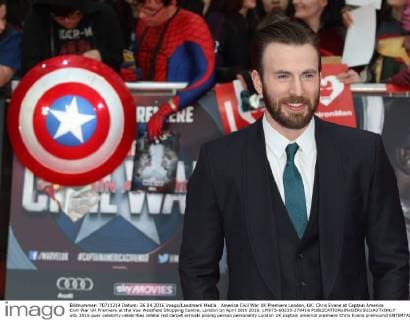America Civil War UK Premiere London, UK. Chris Evans at Captain America Civil War UK Premiere at the Vue Westfield Shopping Centre, London on April 26th 2016. LMK73-60233-270416 