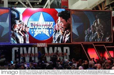 America Civil War UK Premiere London, UK. Atmosphere at Captain America Civil War UK Premiere at the Vue Westfield Shopping Centre, London on April 26th 2016. LMK73-60233-270416 