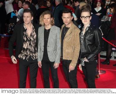 America Civil War UK Premiere London, UK. McFly at Captain America Civil War UK Premiere at the Vue Westfield Shopping Centre, London on April 26th 2016. LMK73-60233-270416 