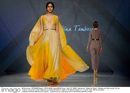 April 27, 2016 - Barcelona, Catalonia, Spain - Models walk the runway for the Cristina Tamborero bridal collection during Bridal Fashion Week in Barcelona (Spain) on 27 April, 2016. Barcelona Spain  - ZUMAn230