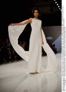 April 27, 2016 - Barcelona, Catalonia, Spain - A model walks the runway for the Cristina Tamborero bridal collection during Bridal Fashion Week in Barcelona (Spain) on 27 April, 2016. Barcelona Spain  - ZUMAn230