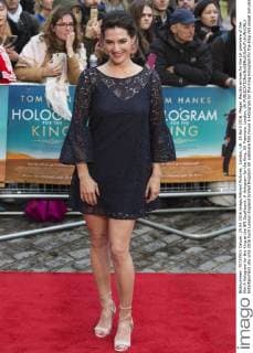 London, UK. 25 April 2016. Megan Maczko arrives for the UK premiere of the film A Hologram for the King at the BFI Southbank. A Hologram for the King, UK Premiere, London, UK 