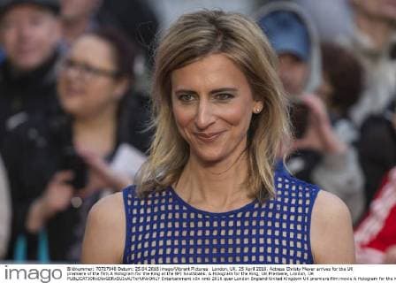 London, UK. 25 April 2016. Actress Christy Meyer arrives for the UK premiere of the film A Hologram for the King at the BFI Southbank. A Hologram for the King, UK Premiere, London, UK 