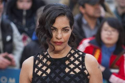 London, UK. 25 April 2016. Actress Sarita Choudhury arrives for the UK premiere of the film A Hologram for the King at the BFI Southbank. A Hologram for the King, UK Premiere, London, UK 