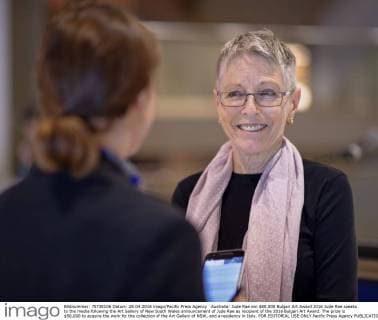 Australia: Jude Rae win $80,000 Bulgari Art Award 2016 Jude Rae speaks to the media following the Art Gallery of New South Wales announcement of Jude Rae as recipient of the 2016 Bulgari Art Award. The prize is $50,000 to acquire the work for the collection of the Art Gallery of NSW, and a residency in Italy. FOR EDITORIAL USE ONLY.Pacific Press Agency  HughxPeterswald