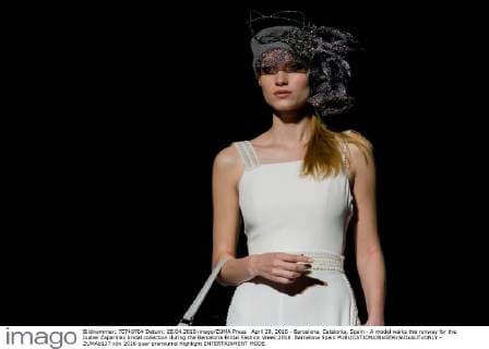April 28, 2016 - Barcelona, Catalonia, Spain - A model walks the runway for the Isabel Zapardiez bridal collection during the Barcelona Bridal Fashion Week 2016. Barcelona Spain - ZUMAb137