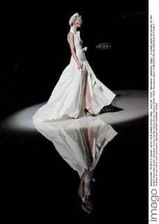 April 28, 2016 - Barcelona, Catalonia, Spain - A model walks the runway for the Isabel Zapardiez bridal collection during the Barcelona Bridal Fashion Week 2016. Barcelona Spain - ZUMAb137
