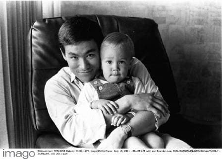 July 18, 2011 - BRUCE LEE with son Brandon Lee. - ZUMAg49_