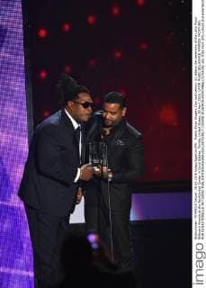 Puerto Rican Singers Zion and Lennox (L) attend the ceremony of the Latin Music Billboard Awards at the BankUnited Center in Coral Gables, Florida, United States, 28 April 2016. LATIN MUSIC BILLBOARD AWARDS !ACHTUNG: NUR REDAKTIONELLE NUTZUNG!  CGS008 20160429-635974966121754292