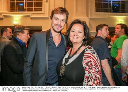 27.04.2016, MuseumsQuartier, NEXT TO NORMAL, Wien-Premiere des preisgekrönten Broadway Musicals! im Bild: Felix Martin, Tini Kainrath -Premierenfeier