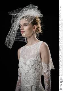 April 29, 2016 - Barcelona, Catalonia, Spain - A model walks the runway presenting a wedding dress of the Spring Summer 2017 collection during the Cymbeline catwalk show at the Barcelona Bridal Fashion Week 2016 Barcelona Spain - ZUMAo105