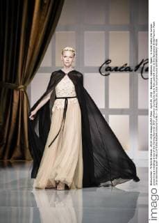 April 29, 2016 - Barcelona, Catalonia, Spain - A model walks the runway presenting a wedding dress of the Spring Summer 2017 collection during the Carla Ruiz catwalk show at the Barcelona Bridal Fashion Week 2016 Barcelona Spain - ZUMAo105