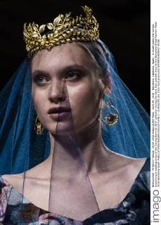 April 29, 2016 - Barcelona, Catalonia, Spain - A model walks the runway presenting a wedding dress of the Spring Summer 2017 collection during the Carla Ruiz catwalk show at the Barcelona Bridal Fashion Week 2016 Barcelona Spain - ZUMAo105