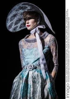 April 29, 2016 - Barcelona, Catalonia, Spain - A model walks the runway presenting a wedding dress of the Spring Summer 2017 collection during the Sonia Pena catwalk show at the Barcelona Bridal Fashion Week 2016 Barcelona Spain - ZUMAo105