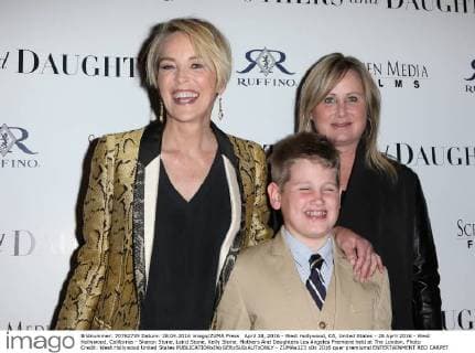 April 28, 2016 - West Hollywood, CA, United States - 28 April 2016 - West Hollywood, California - Sharon Stone, Laird Stone, Kelly Stone. Mothers And Daughters Los Angeles Premiere held at The London. Photo Credit: West Hollywood United States - ZUMAa123