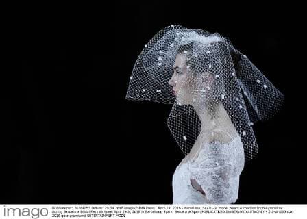 April 29, 2016 - Barcelona, Spain - A model wears a creation from Cymbeline during Barcelona Bridal Fashion Week April 29th, 2016 in Barcelona, Spain. Barcelona Spain  - ZUMAn230