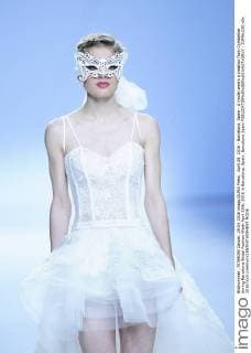 April 29, 2016 - Barcelona, Spain - A model wears a creation from Cymbeline during Barcelona Bridal Fashion Week April 29th, 2016 in Barcelona, Spain. Barcelona Spain  - ZUMAn230
