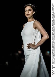 April 29, 2016 - Barcelona, Catalonia, Spain - Model IRINA SHAYK walks the runway presenting a wedding dress of the Spring Summer 2017 collection during the Pronovias catwalk show at the Barcelona Bridal Fashion Week 2016 Barcelona Spain - ZUMAo105