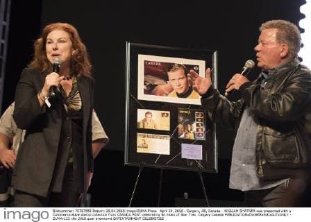 April 29, 2016 - Calgary, AB, Canada - WILLIAM SHATNER was presented with a Commemorative stamp collection from CANADA POST celebrating 50 Years of Star Trek. Calgary Canada - ZUMAr123