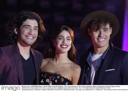 Tini Filmpremiere in Rom Adrian Salzedo, Martina Stoessel and Jorge Blanco Roma 29-04-2016 Red Carpet of film Tini - la nuova vita di Violetta Rome 29th April 2016. Tini - The New Life Of Violetta Premiere. Photo SamanthaxZucchi Insidefoto SamanthaxZucchi