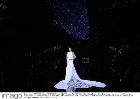 April 29, 2016 - Barcelona, Spain - Irina Shayk wears a creation from Pronovias during Barcelona Bridal Fashion Week April 29th, 2016 in Barcelona, Spain. Barcelona Spain  - ZUMAn230