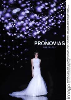 April 29, 2016 - Barcelona, Spain - A model wears a creation from Pronovias during Barcelona Bridal Fashion Week April 29th, 2016 in Barcelona, Spain. Barcelona Spain  - ZUMAn230