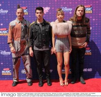February 19, 2016 - Los Angeles, CA, United States - 30 April 2016 - Los Angeles, California - DNCE, Cole Whittle, Joe Jonas, JinJoo Lee, Jack Lawless. Arrivals for the 2016 Radio Disney Music Awards held at the Microsoft Theater. Photo Credit: Los Angeles United States - ZUMAa123