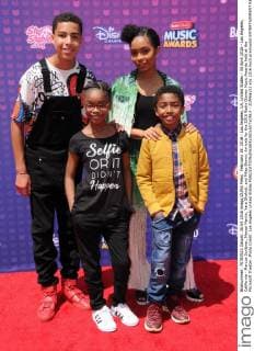 February 19, 2016 - Los Angeles, CA, United States - 30 April 2016 - Los Angeles, California - Marcus Scribner, Marsai Martin, Yara Shahidi, and Miles Brown. Arrivals for the 2016 Radio Disney Music Awards held at the Microsoft Theater. Photo Credit: Los Angeles United States - ZUMAa123