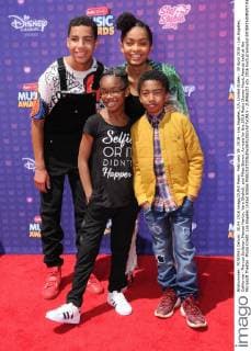 February 19, 2016 - Los Angeles, CA, United States - 30 April 2016 - Los Angeles, California - Marcus Scribner, Marsai Martin, Yara Shahidi, and Miles Brown. Arrivals for the 2016 Radio Disney Music Awards held at the Microsoft Theater. Photo Credit: Los Angeles United States - ZUMAa123