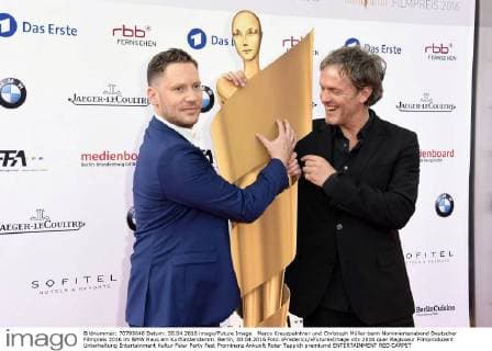 Marco Kreuzpaintner und Christoph Müller beim Nominiertenabend Deutscher Filmpreis 2016 im BMW Haus am Kurfürstendamm. Berlin, 30.04.2016 Foto:xFredericx xFuturexImage