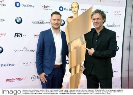 Marco Kreuzpaintner und Christoph Müller beim Nominiertenabend Deutscher Filmpreis 2016 im BMW Haus am Kurfürstendamm. Berlin, 30.04.2016 Foto:xFredericx xFuturexImage