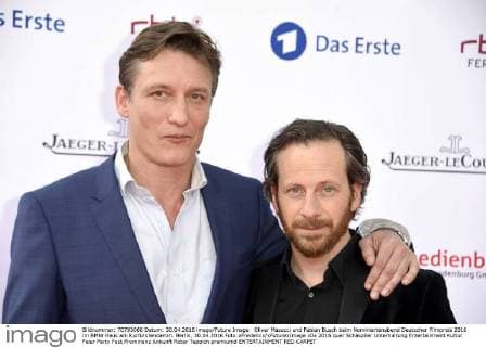 Oliver Masucci und Fabian Busch beim Nominiertenabend Deutscher Filmpreis 2016 im BMW Haus am Kurfürstendamm. Berlin, 30.04.2016 Foto:xFredericx xFuturexImage