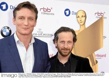 Oliver Masucci und Fabian Busch beim Nominiertenabend Deutscher Filmpreis 2016 im BMW Haus am Kurfürstendamm. Berlin, 30.04.2016 Foto:xFredericx xFuturexImage
