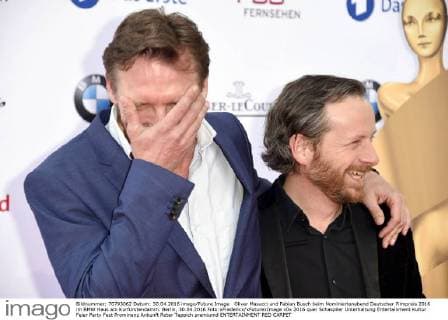 Oliver Masucci und Fabian Busch beim Nominiertenabend Deutscher Filmpreis 2016 im BMW Haus am Kurfürstendamm. Berlin, 30.04.2016 Foto:xFredericx xFuturexImage