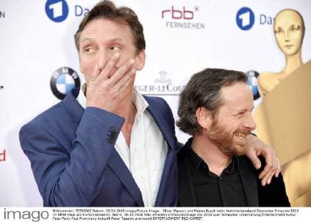 Oliver Masucci und Fabian Busch beim Nominiertenabend Deutscher Filmpreis 2016 im BMW Haus am Kurfürstendamm. Berlin, 30.04.2016 Foto:xFredericx xFuturexImage