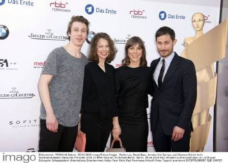 Moritz Leu, Paula Beer, Anneke Kim Sarnau und Clemens Schick beim Nominiertenabend Deutscher Filmpreis 2016 im BMW Haus am Kurfürstendamm. Berlin, 30.04.2016 Foto:xFredericx xFuturexImage