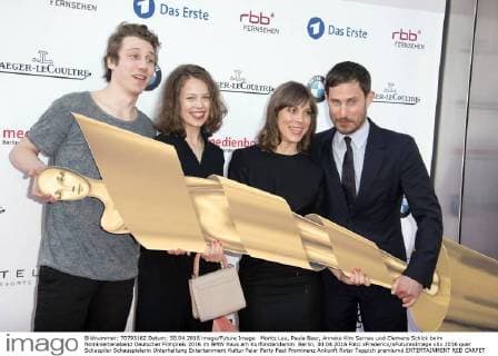 Moritz Leu, Paula Beer, Anneke Kim Sarnau und Clemens Schick beim Nominiertenabend Deutscher Filmpreis 2016 im BMW Haus am Kurfürstendamm. Berlin, 30.04.2016 Foto:xFredericx xFuturexImage