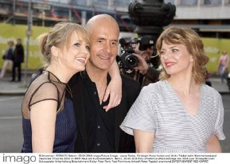 Laura Tonke, Christoph Maria Herbst und Jördis Triebel beim Nominiertenabend Deutscher Filmpreis 2016 im BMW Haus am Kurfürstendamm. Berlin, 30.04.2016 Foto:xFredericx xFuturexImage