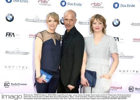 Laura Tonke, Christoph Maria Herbst ud Jördis Triebel beim Nominiertenabend Deutscher Filmpreis 2016 im BMW Haus am Kurfürstendamm. Berlin, 30.04.2016 Foto:xFredericx xFuturexImage